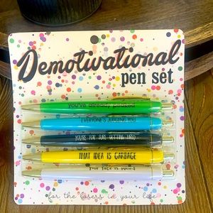 Demotivational Pen Set. NWT.